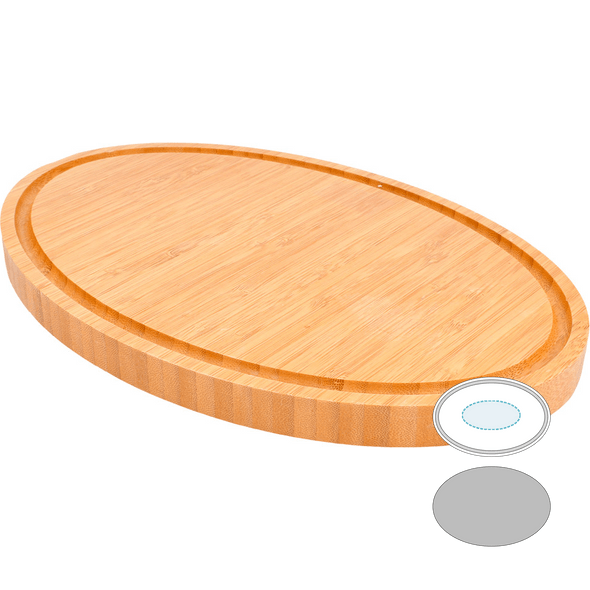 Ovales Tablett aus Bambus